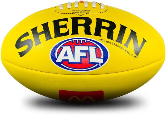 Football - Official AFL Replica Training Football Leather Mcdonalds Yellow