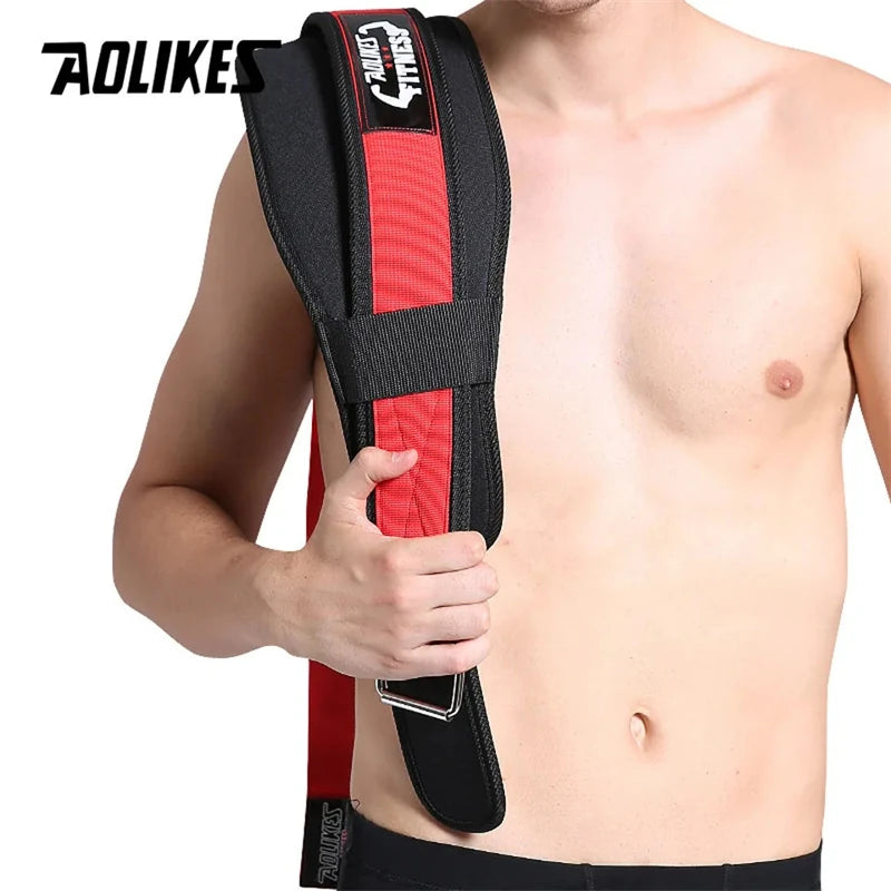 AOLIKES Gym Weightlifting Belt Adjustable Waist Back for Squat Dumbbell Barbell Deadlifts Training Fitness