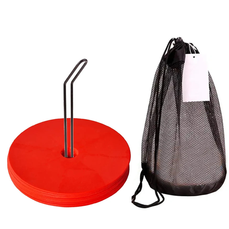 10 PCE Flat Cones Marker Disc High Quality Training Aids Sports Training Equipment Accessories