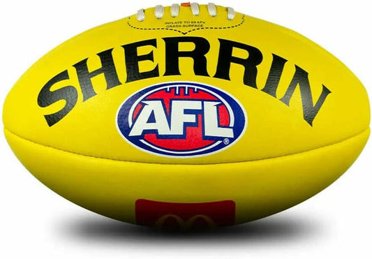 Football - Official AFL Replica Training Football Leather Mcdonalds Yellow