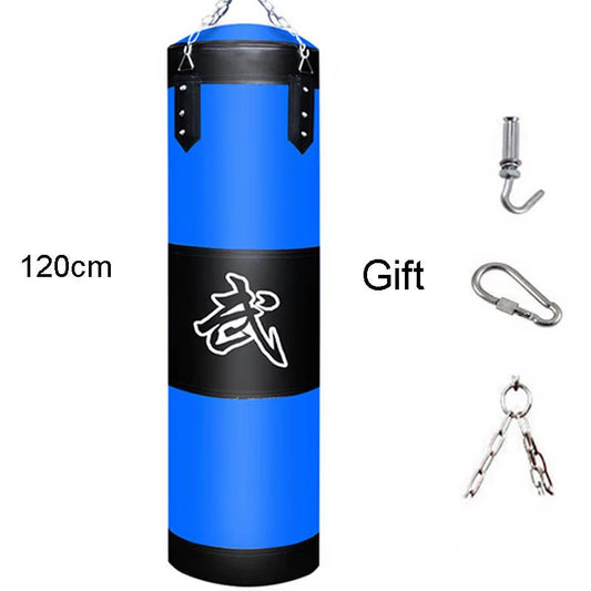 Punching Sandbag Durable Boxing Heavy Punch Bag with Metal Chain Hook Carabiner