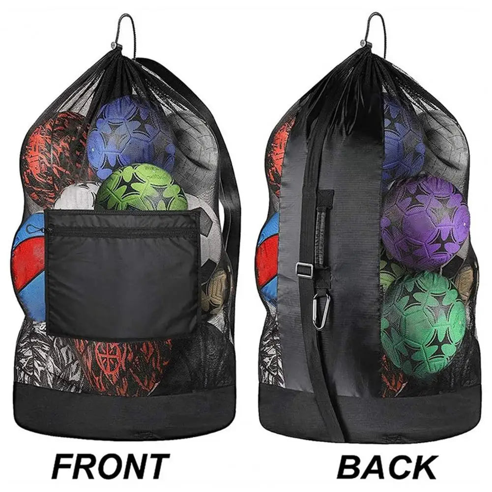 Drawstring Sports Ball Bag with Shoulder Strap for Football Soccer Basketball.