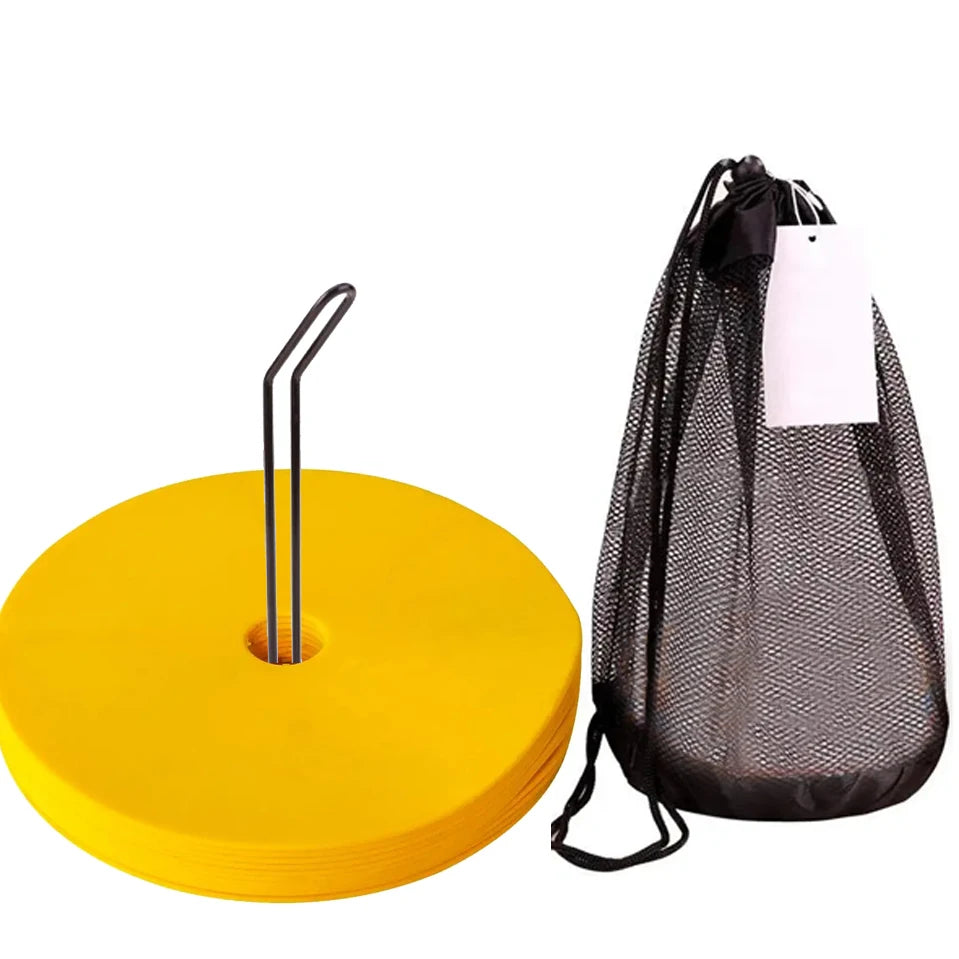 10 PCE Flat Cones Marker Disc High Quality Training Aids Sports Training Equipment Accessories