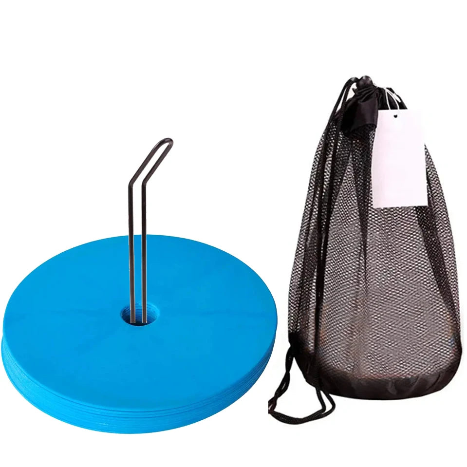 10 PCE Flat Cones Marker Disc High Quality Training Aids Sports Training Equipment Accessories