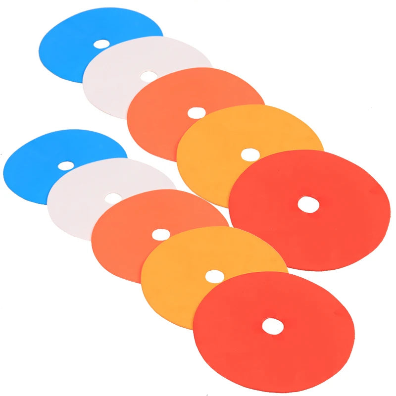 10 PCE Flat Cones Marker Disc High Quality Training Aids Sports Training Equipment Accessories