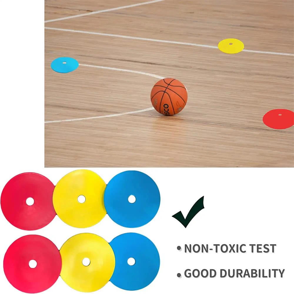 10 PCE Flat Cones Marker Disc High Quality Training Aids Sports Training Equipment Accessories