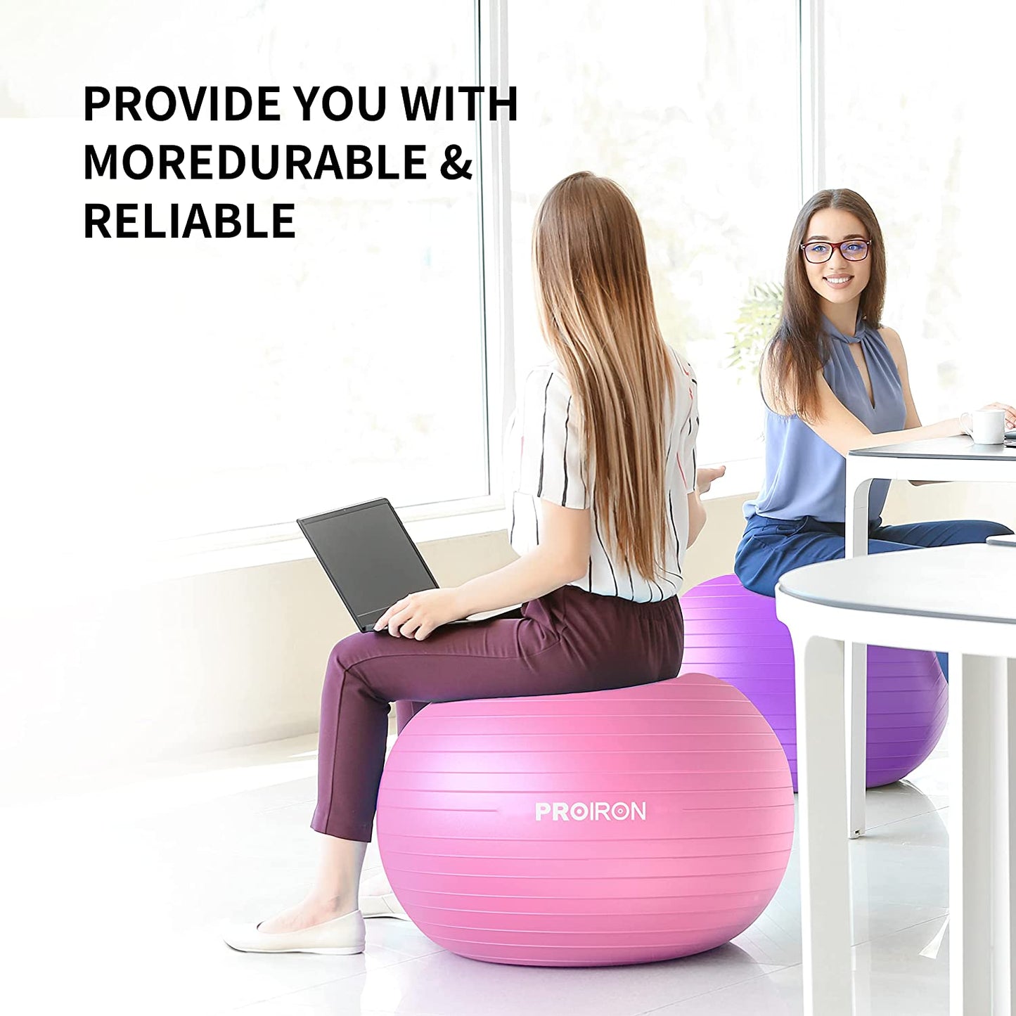 Exercise Ball - Anti-Burst Yoga Ball with Quick Pump 65 CM