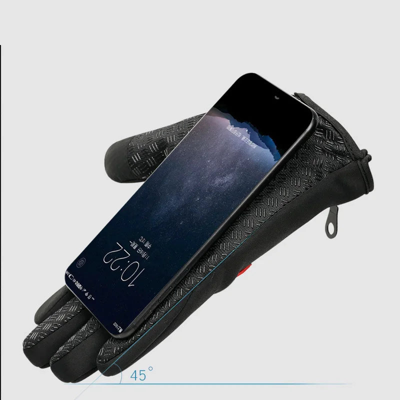 Gloves for Bicycle, Gym & Outdoor Sports - Waterproof Thermal Non-Slip Gloves