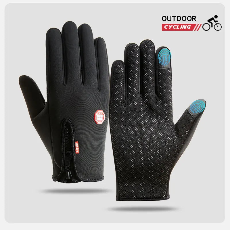 Gloves for Bicycle, Gym & Outdoor Sports - Waterproof Thermal Non-Slip Gloves