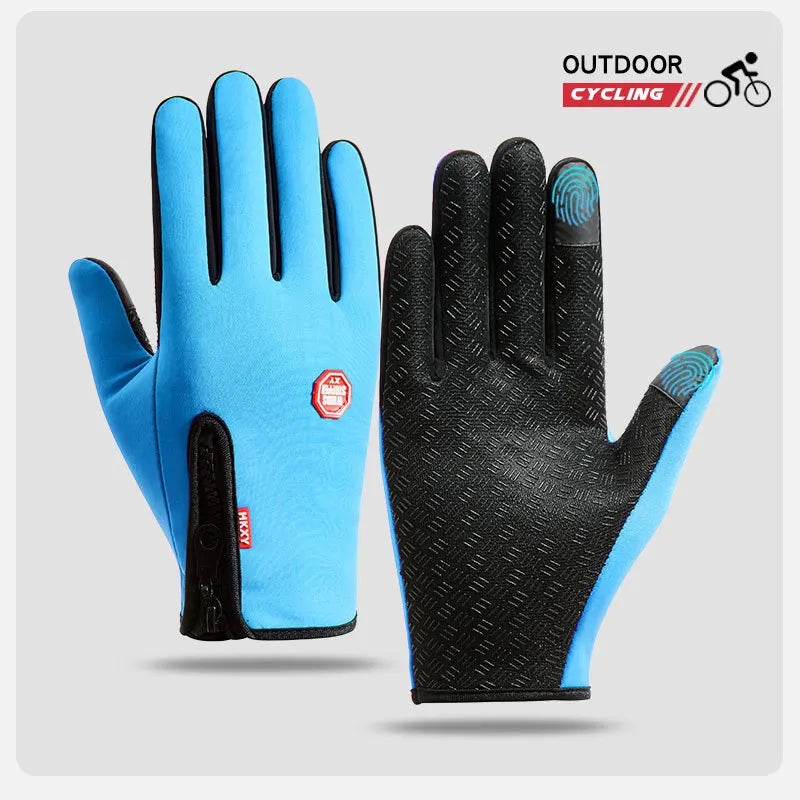Gloves for Bicycle, Gym & Outdoor Sports - Waterproof Thermal Non-Slip Gloves