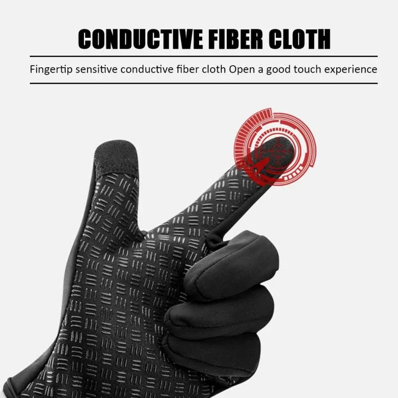 Gloves for Bicycle, Gym & Outdoor Sports - Waterproof Thermal Non-Slip Gloves