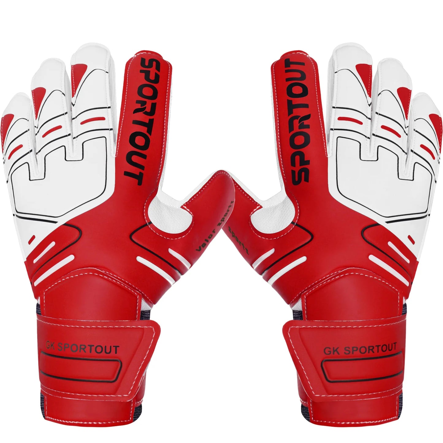 Youth & Adult Goalie Goalkeeper Gloves, 4mm Latex with Fingersaver