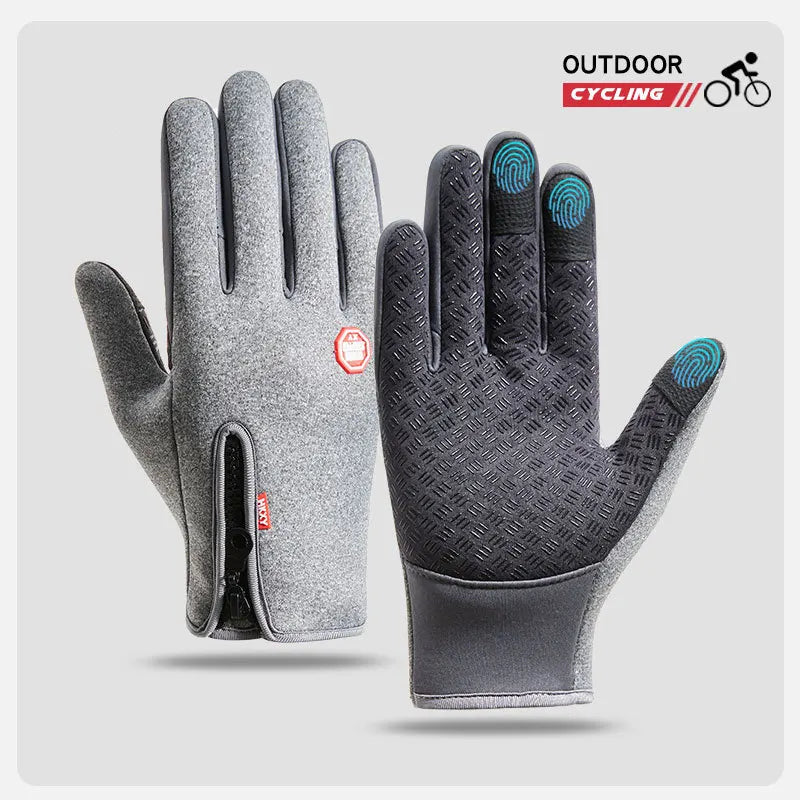 Gloves for Bicycle, Gym & Outdoor Sports - Waterproof Thermal Non-Slip Gloves