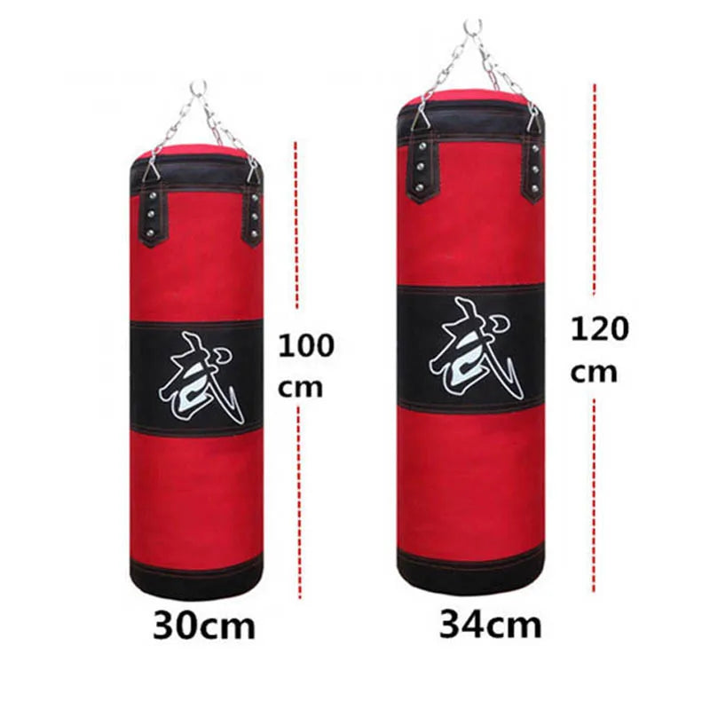 Punching Sandbag Durable Boxing Heavy Punch Bag with Metal Chain Hook Carabiner