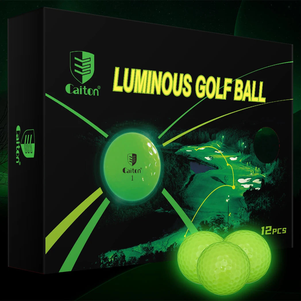 Glow Golf Balls for Night Sports Tournament Fluorescent Glow In The Dark Long Lasting Bright Luminous Night Golf Ball