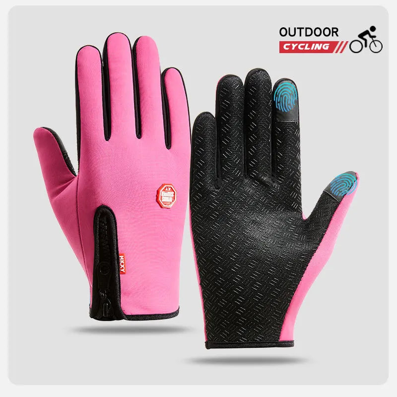 Gloves for Bicycle, Gym & Outdoor Sports - Waterproof Thermal Non-Slip Gloves