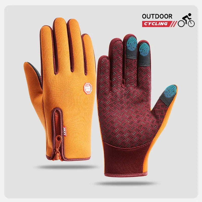 Gloves for Bicycle, Gym & Outdoor Sports - Waterproof Thermal Non-Slip Gloves