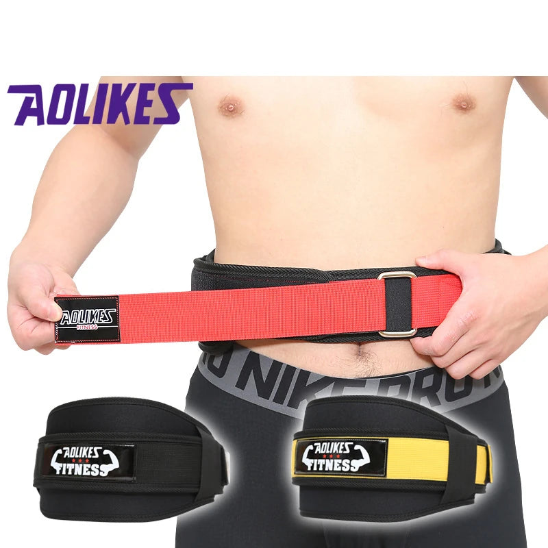 AOLIKES Gym Weightlifting Belt Adjustable Waist Back for Squat Dumbbell Barbell Deadlifts Training Fitness