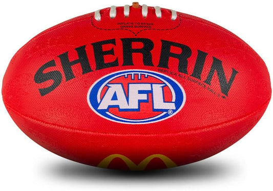 Sherrin AFL Replica All Surface Synthetic Football Mcdonalds Red