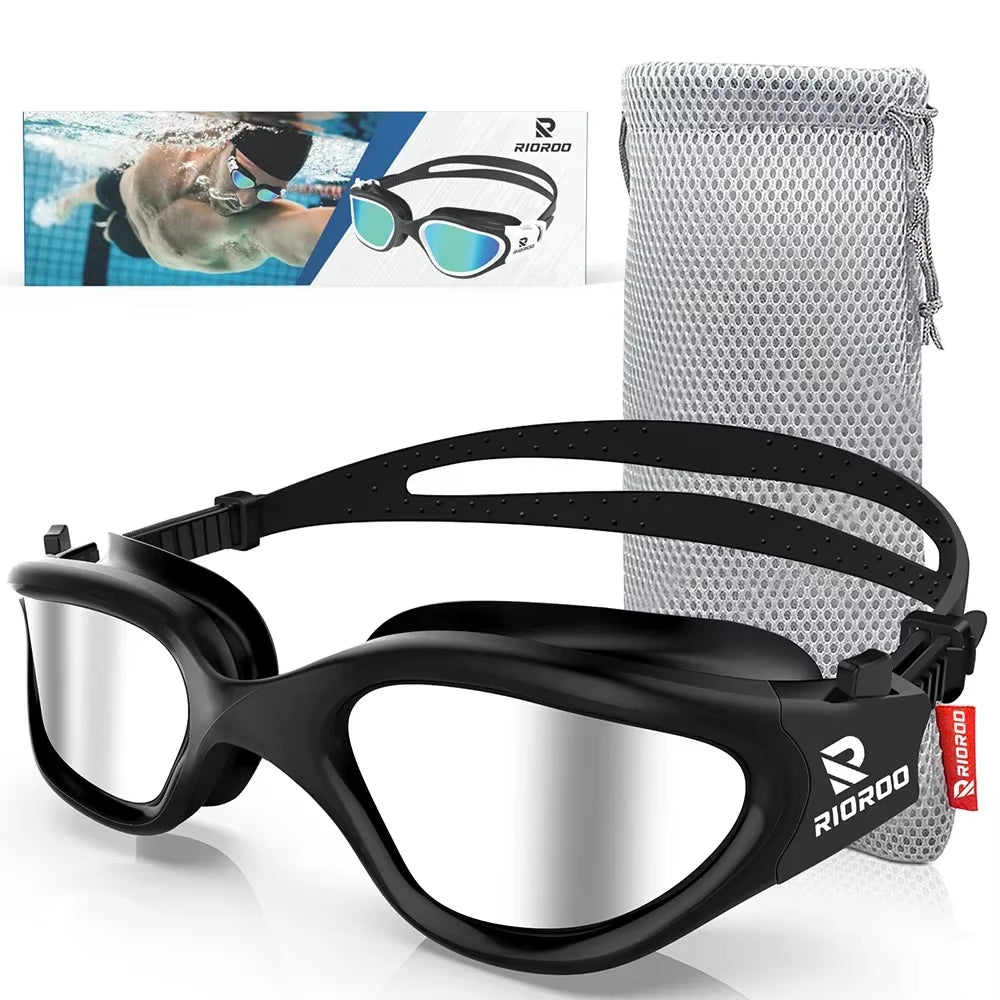 Adult Swim Glasses Professional Goggles Anti-Fog UV Protection Men Women Swimming Goggles Waterproof Adjustable Silicone Inpool