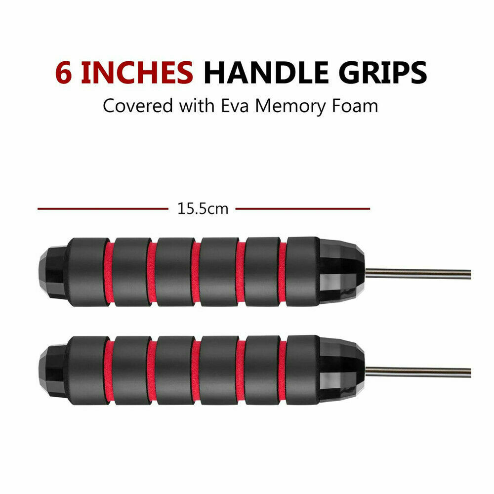 Jump' Rope Tangle-Free Rapid Speed Jumping Rope Cable with Ball Bearings Steel Skipping Rope Gym Fitness Home Exercise Slim Body