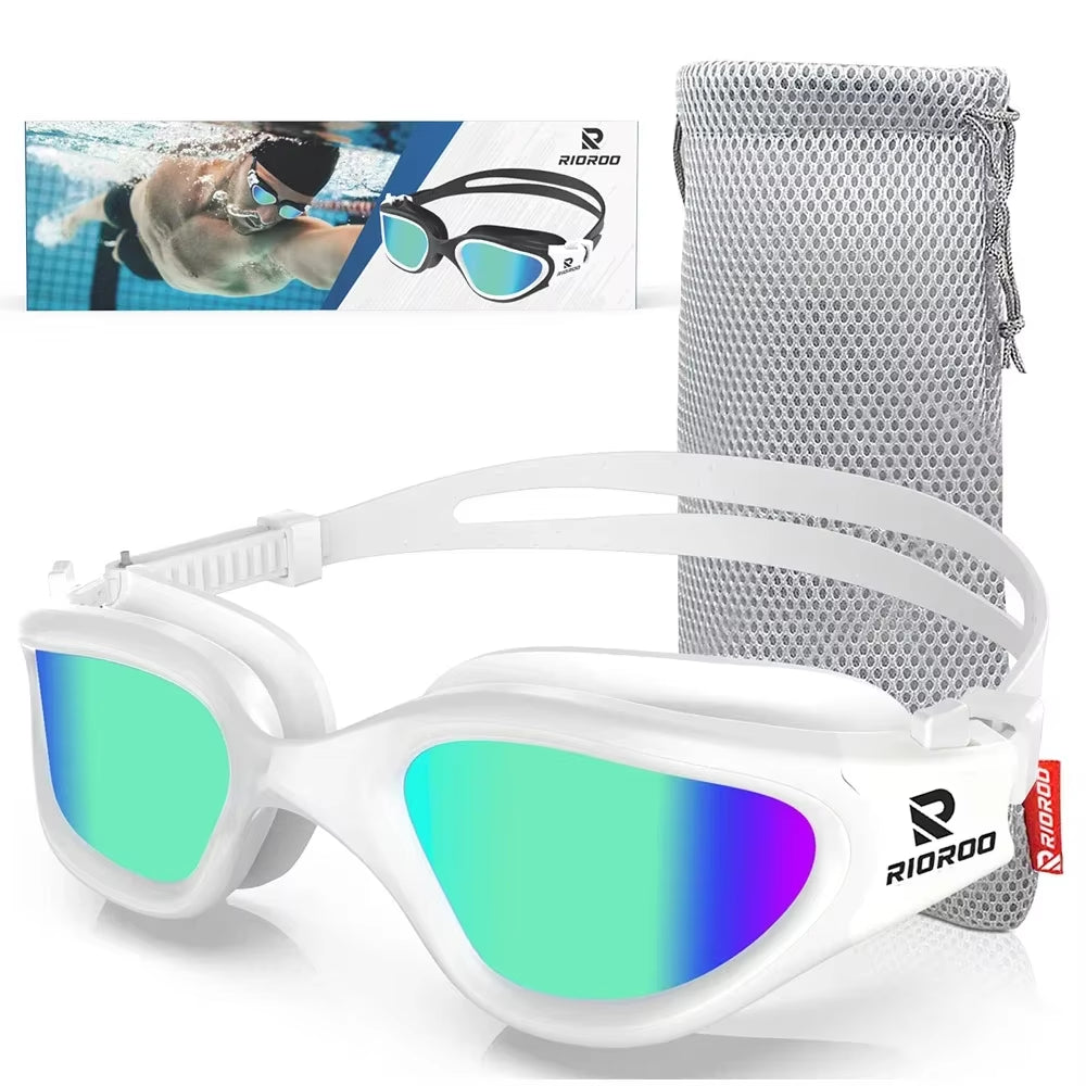 Adult Swim Glasses Professional Goggles Anti-Fog UV Protection Men Women Swimming Goggles Waterproof Adjustable Silicone Inpool