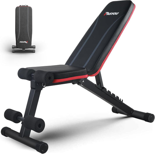 Adjustable Weight Bench Full Body Workout Multi-Purpose Foldable Incline Decline Exercise Workout Bench for Home Gym