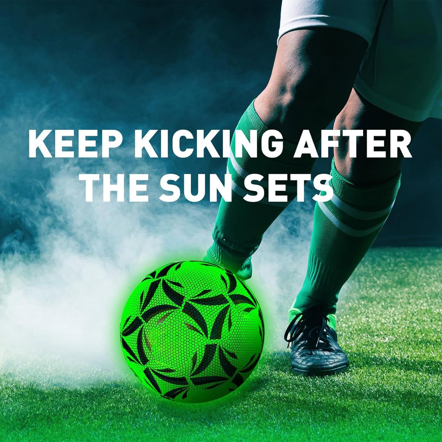 Glow in the dark Football - Light up Soccer Ball