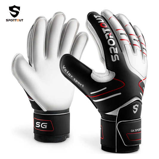 Youth & Adult Goalie Goalkeeper Gloves, 4mm Latex with Fingersaver