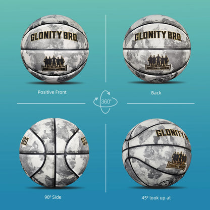 Glowing Green Basketball for Men Women,Official Size 5/6/7 Soft Composite Leather In&Outdoor Street Luminous Ball Night Use Game