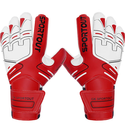Youth & Adult Goalie Goalkeeper Gloves, 4mm Latex with Fingersaver