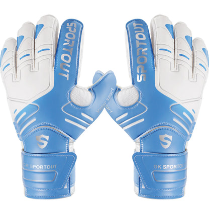 Youth & Adult Goalie Goalkeeper Gloves, 4mm Latex with Fingersaver