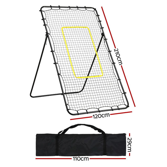 Everfit 7ft 2.1M Volleyball Net Football Baseball Goal Netting with Frame Angle Adjustable Rebounder