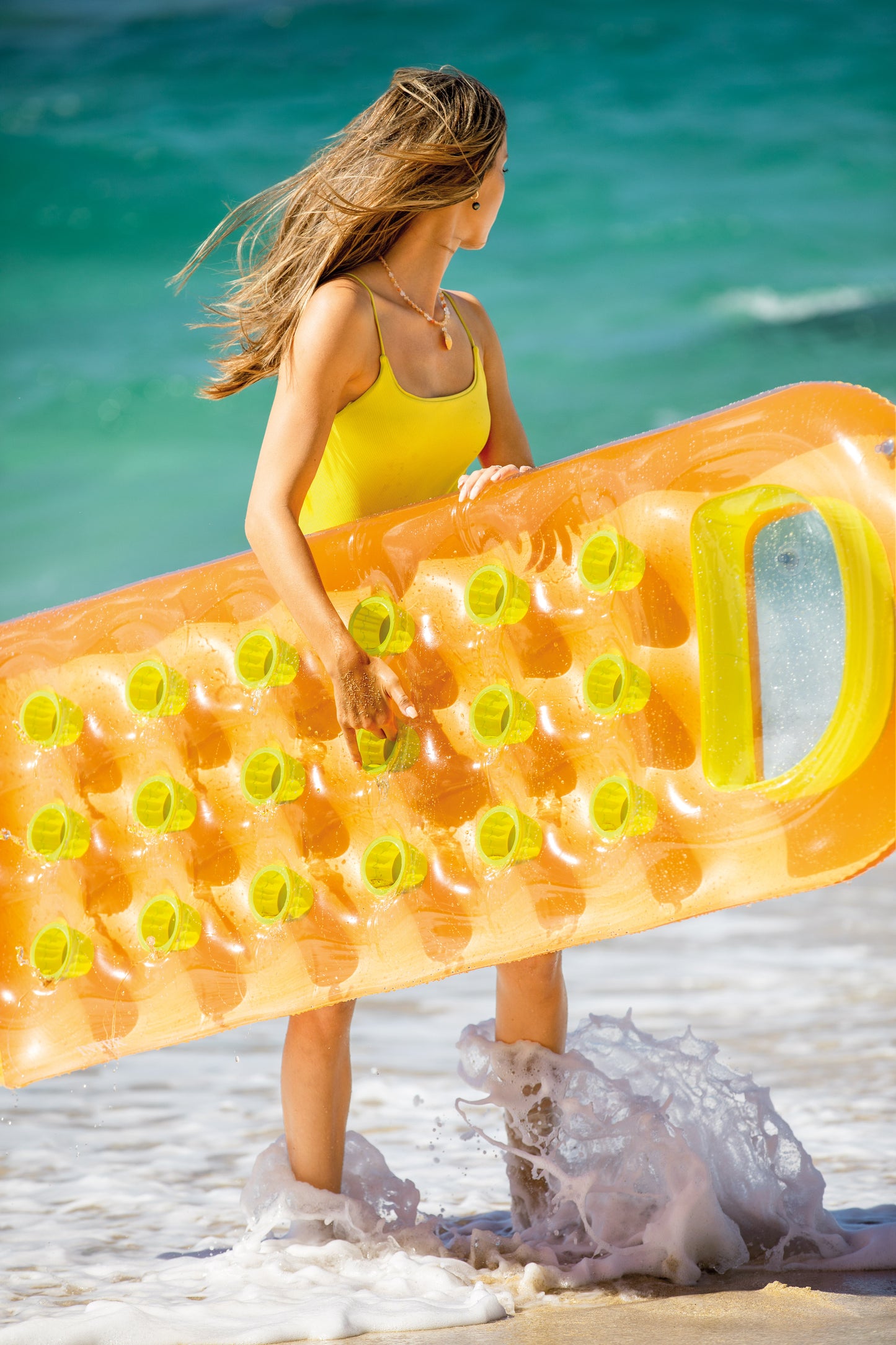Intex 18-Pocket Orange Pool Lounge