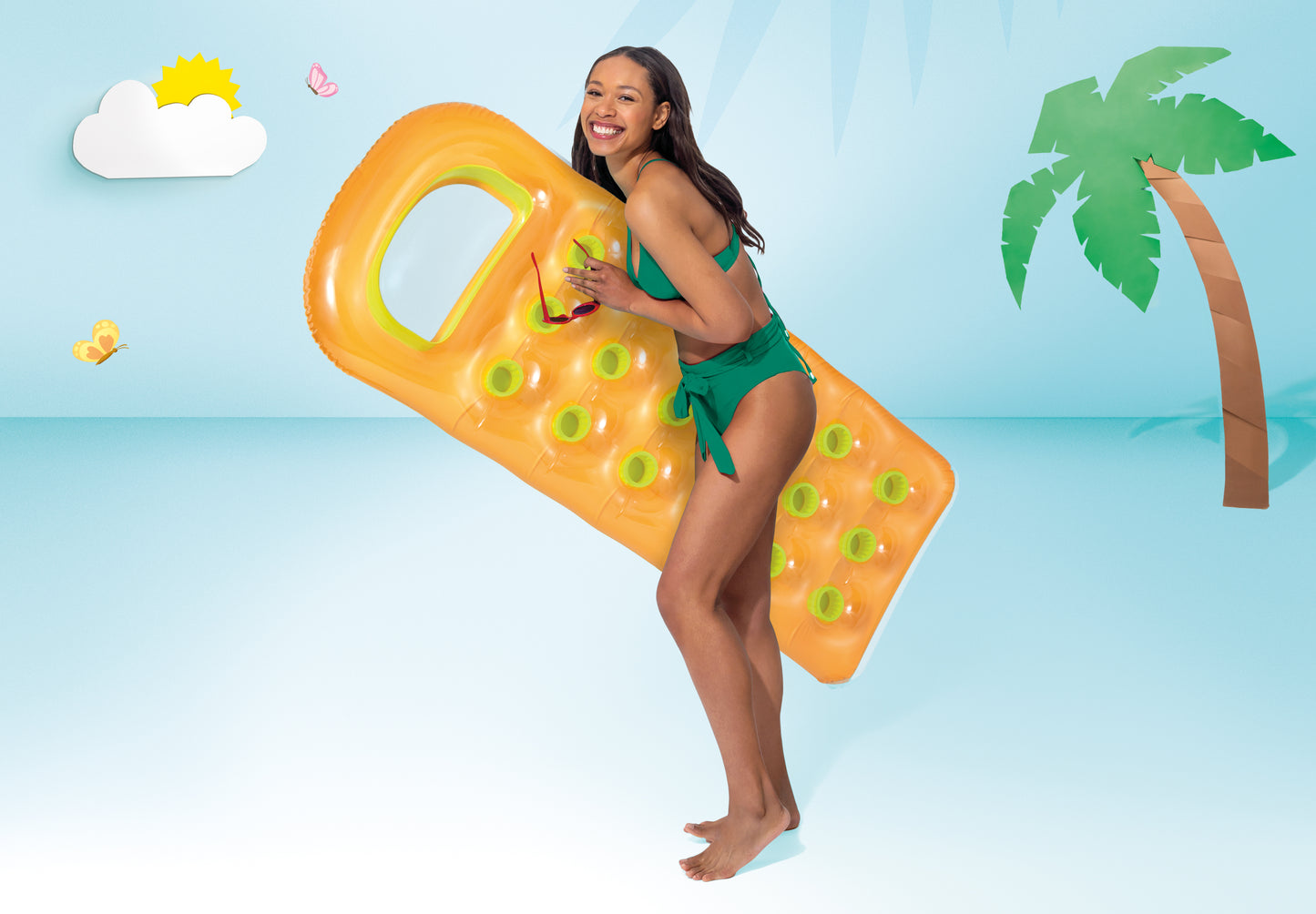 Intex 18-Pocket Orange Pool Lounge