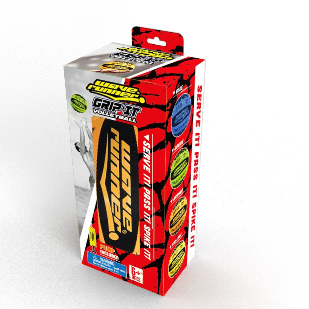 Wave Runner Grip It Volleyball 20cm with pump (deflated) Asst