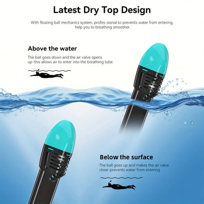 L/XL full-face silicone snorkeling mask, full-dry panoramic snorkeling mirror, camera bracket, large frame anti-leakage and anti-fog swimming mirror set, suitable for adults.
