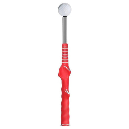 Golf Swing Training Aid Telescopic Impact Sound Stick Exercise Tool for Practice - Black