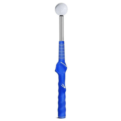 Golf Swing Training Aid Telescopic Impact Sound Stick Exercise Tool for Practice - Black