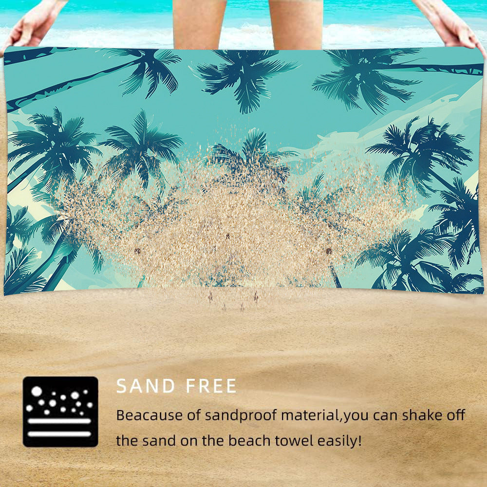 TW16 - Double-Sided Printed Beach Towel - Soft Microfiber - 100x180cm
