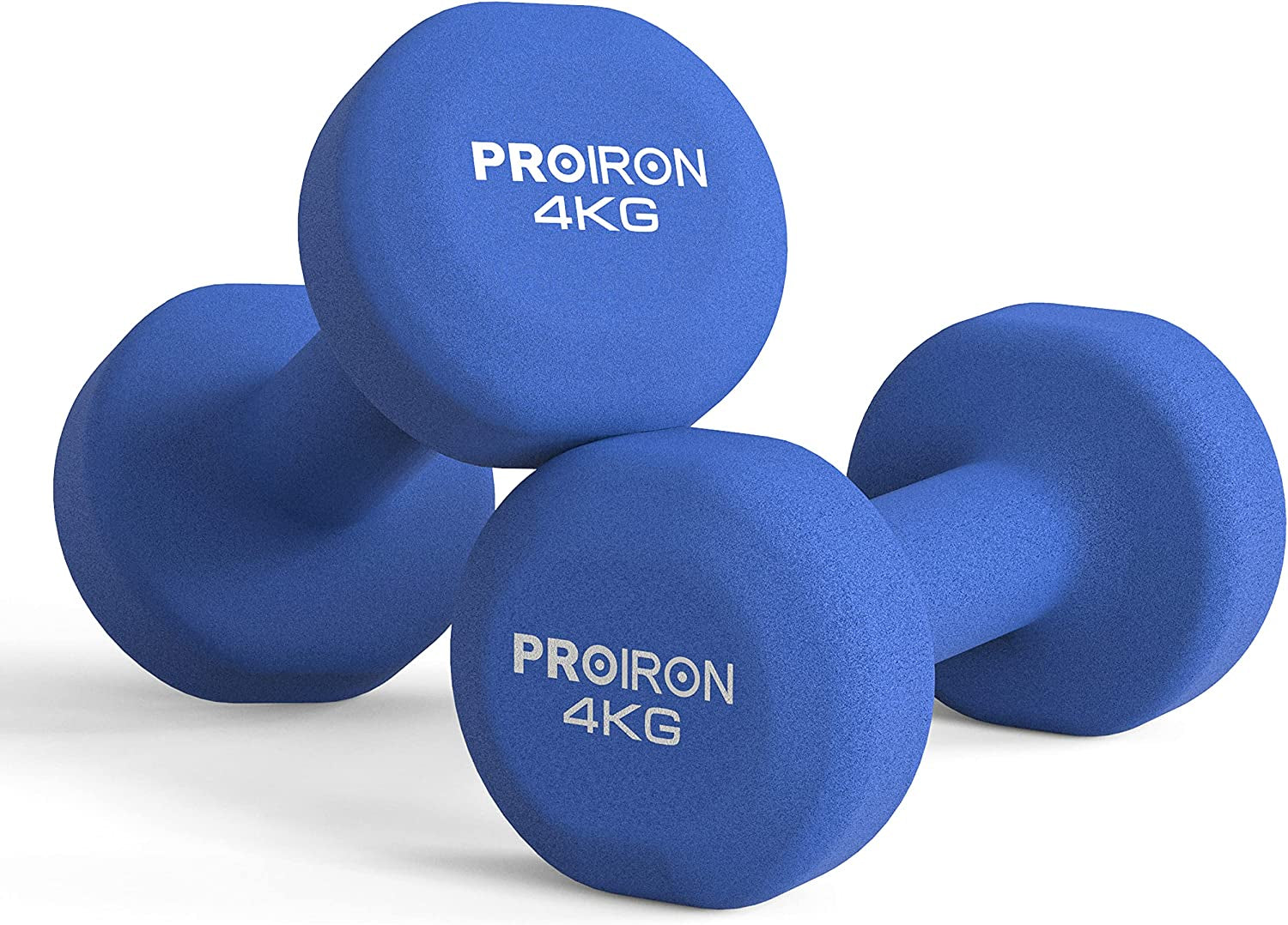 Dumbbells Anti-Slip Neoprene Dumbbell Soft-Touch Grip Hand Weights Home Gym Exercise Women Men Arm Pilates Dumbbells in 4Kg Pair